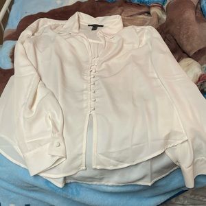 Satin style button down top